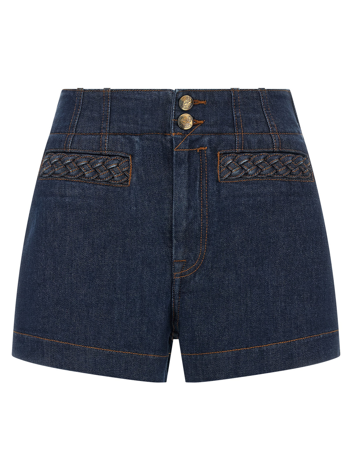 Zimmermann Blaue Baumwoll-Bermudashorts