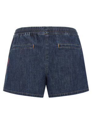Valentino Garavani Blaue Baumwoll-Bermudashorts