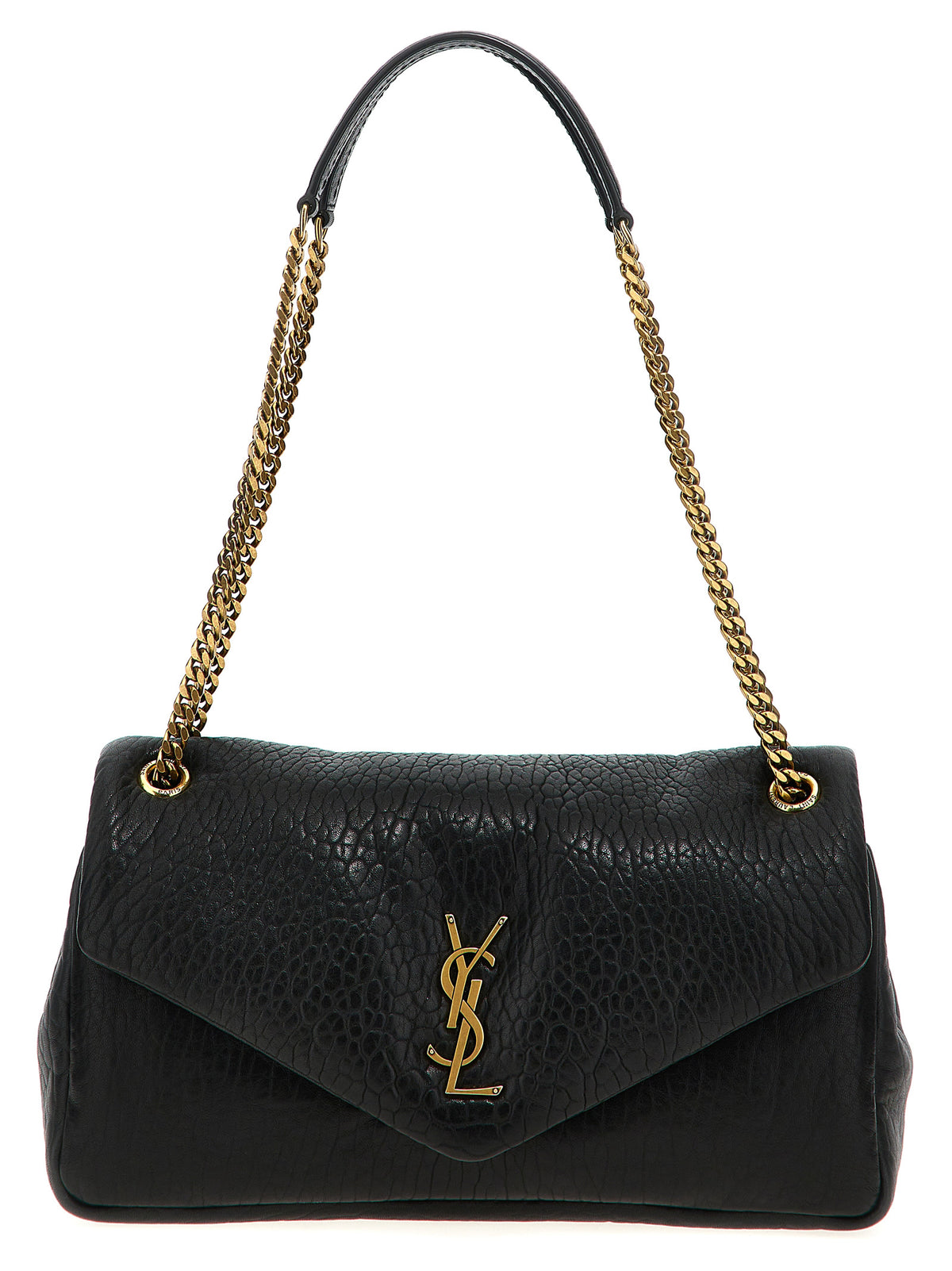 Saint Laurent Schwarze Leder Umhängetasche