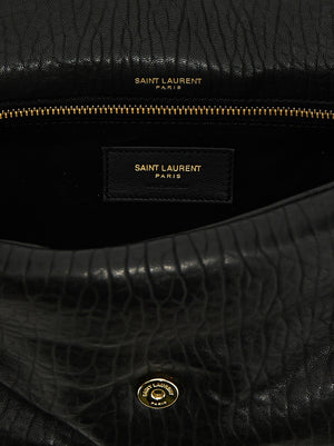 Saint Laurent Schwarze Leder Umhängetasche