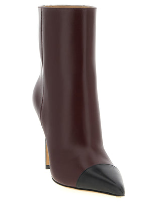 Francesco Russo Ankle Boots in Bordeaux Goatskin