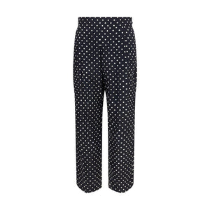 Valentino Garavani Schwarze Seiden-Cropped-Hose