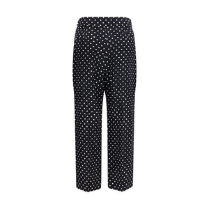 Valentino Garavani Schwarze Seiden-Cropped-Hose