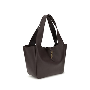 Saint Laurent Braune Kalbsleder Bos Taurus Schultertasche