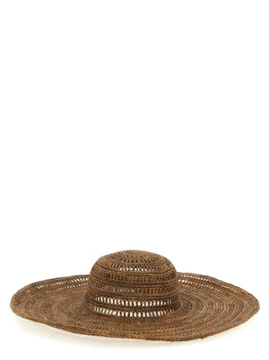 Ibeliv Brauner Raffia-Sonnenhut