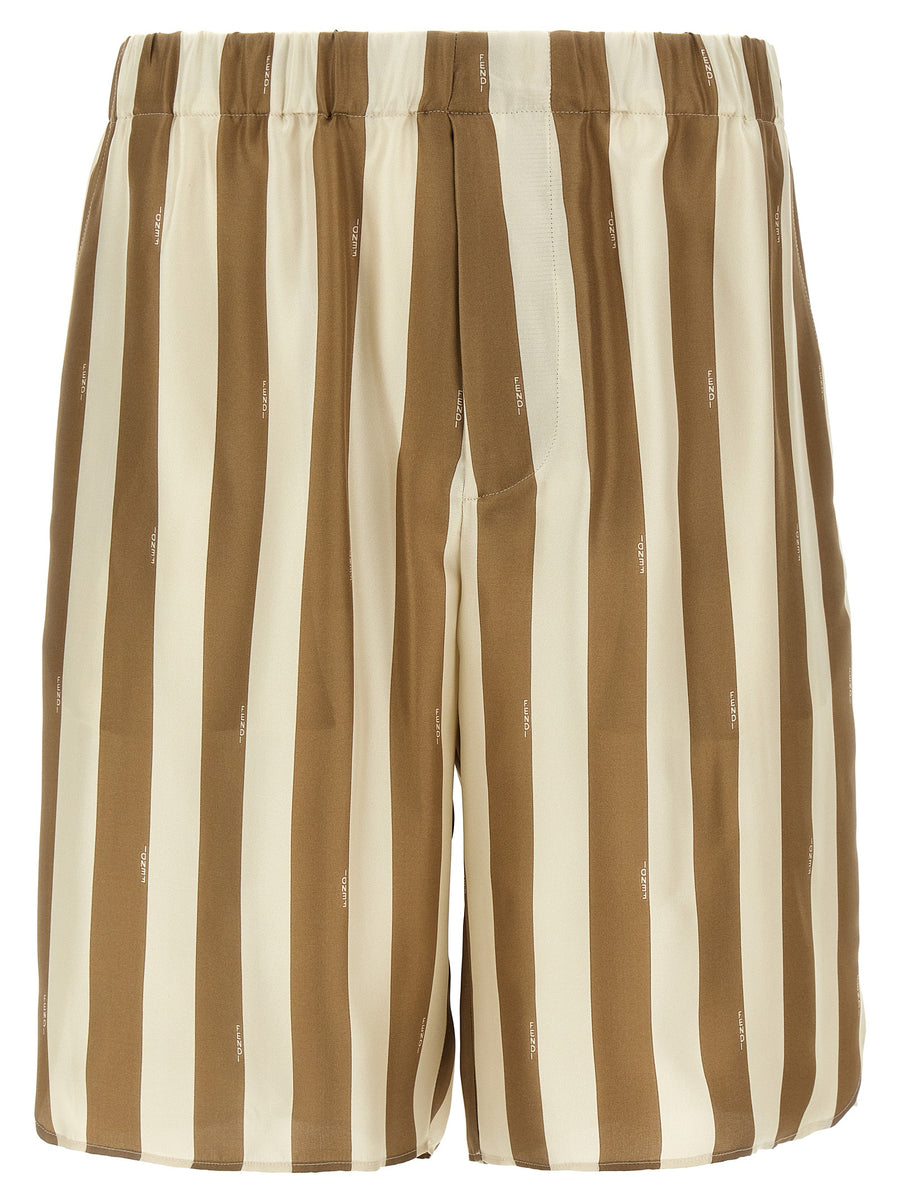 Fendi Beige Seiden-Bermuda-Shorts