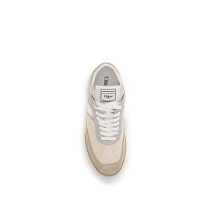 Chloé Beige Calf Leather Bos Taurus Athletic Sneakers