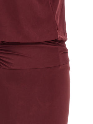 The Andamane Langes Kleid in Bordeaux aus Polyester