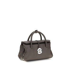 Zanellato Braune Kalbsleder Bos Taurus Schultertasche