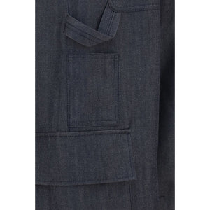 Balenciaga Blaue Oves Aries Cargo-Hose aus Wolle