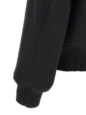 Rick Owens Schwarzer Bomber aus reiner Schurwolle