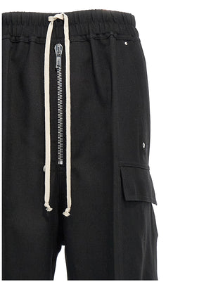 Rick Owens Schwarze Woll-Cargo-Hose