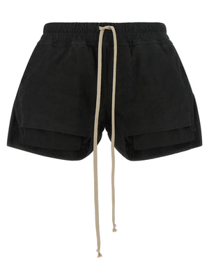 Rick Owens Schwarze Bermuda-Shorts aus Lammleder