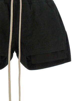 Rick Owens Schwarze Bermuda-Shorts aus Lammleder