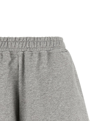 Ganni Graue Bio-Baumwoll-Bermudashorts