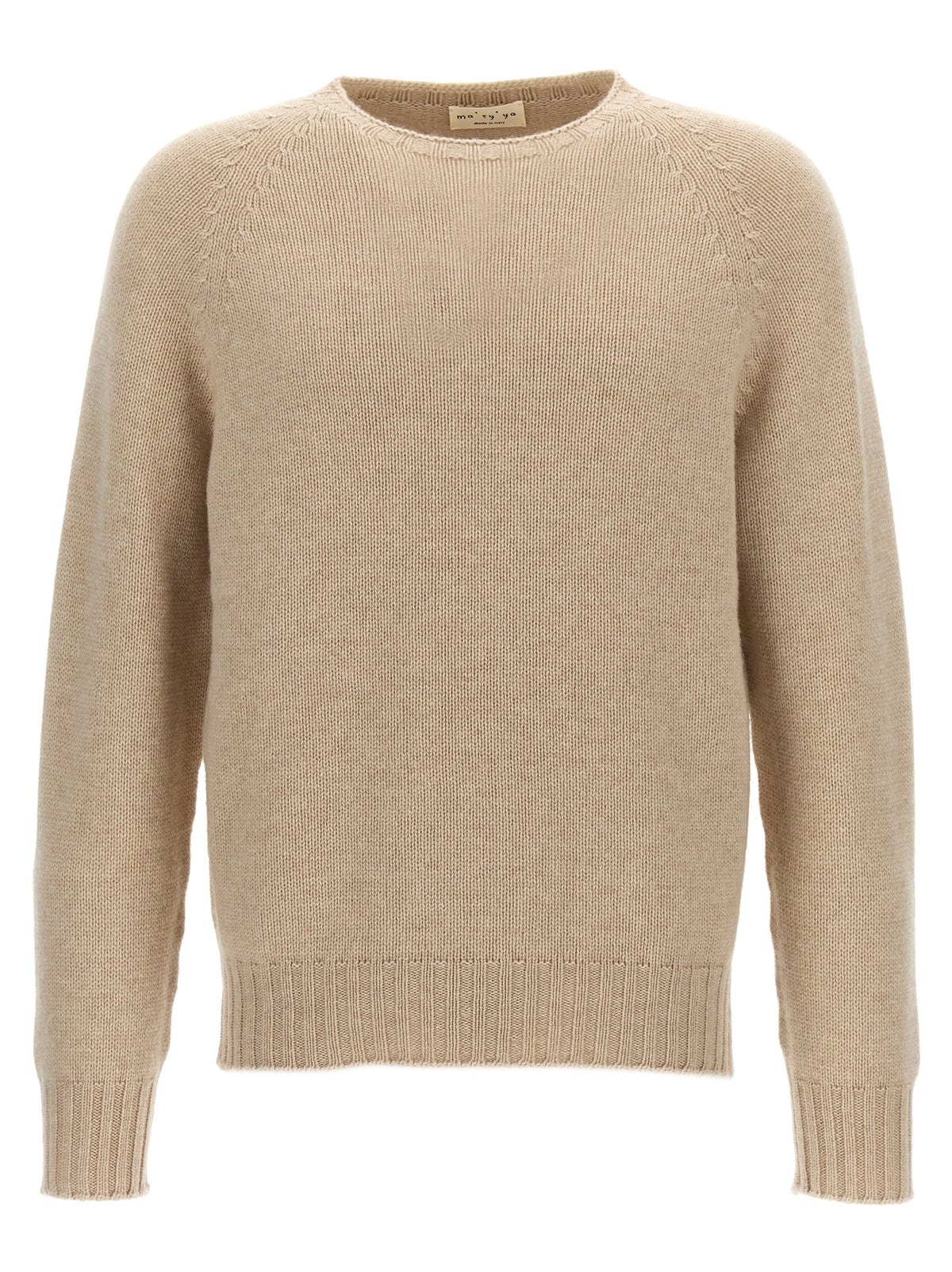 MA'RY'YA Beige Wollstrickjacke