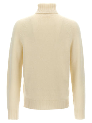 MA'RY'YA Weiße Wollstrickjacke