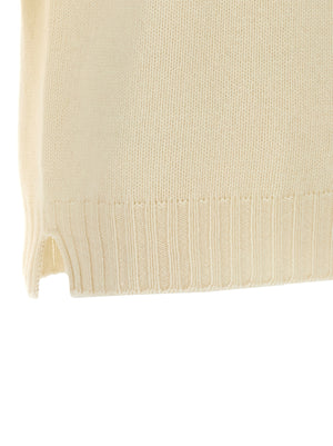 MA'RY'YA Weiße Wollstrickjacke