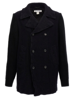 Comme Des Garçons Blauer Wollmantel