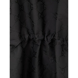 Gucci Schwarzer Trenchcoat aus Polyester