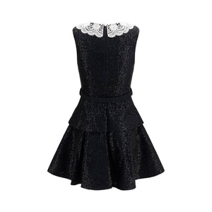 Self-Portrait Schwarzes Freizeitkleid aus Polyester