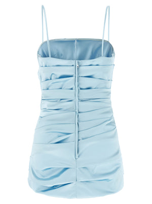 Dolce & Gabbana Kurzes Kleid aus blauem Acetat