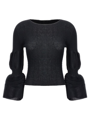 Issey Miyake Schwarzer Polyester-Sweatshirt