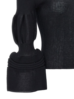 Issey Miyake Schwarzer Polyester-Sweatshirt
