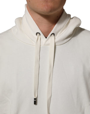 Dolce & Gabbana Weißer Kapuzenpullover mit Logo
