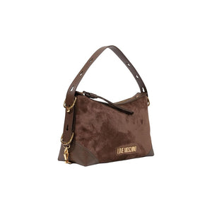 Love Moschino Braune Handtasche aus Polyester