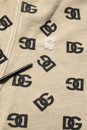 Dolce & Gabbana Brauner Baumwoll-Kapuzenpullover mit Logo