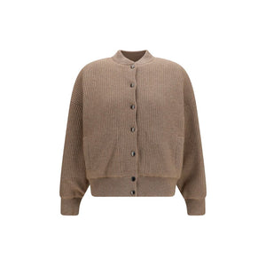 Brunello Cucinelli Beige Kaschmir Bomberjacke