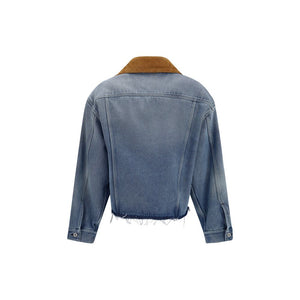 Miu Miu Blaue Jeansjacke aus Baumwolle