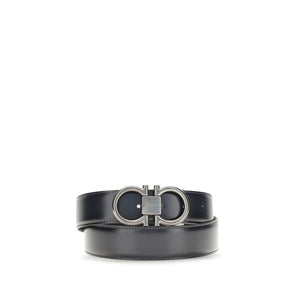 Ferragamo Blauer Kalbsleder Bos Taurus Regular Gürtel