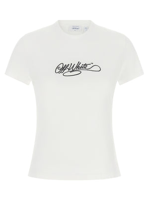 Off-White Weißes Baumwoll-T-Shirt