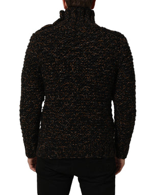 Dolce & Gabbana Brauner Wollstrick-Rollkragenpullover