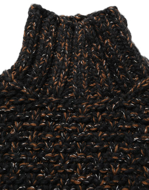 Dolce & Gabbana Brauner Wollstrick-Rollkragenpullover
