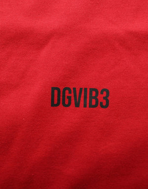 Dolce & Gabbana Rotes T-Shirt mit Rundhalsausschnitt und Grafikdruck aus Baumwolle