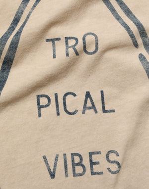 Dolce & Gabbana Beige Baumwoll T-Shirt mit Grafikdruck und Rundhalsausschnitt