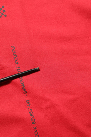 Dolce & Gabbana Rotes T-Shirt mit Rundhalsausschnitt und Grafikdruck aus Baumwolle