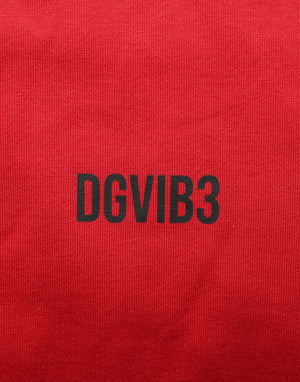 Dolce & Gabbana Rotes T-Shirt mit Rundhalsausschnitt und Grafikdruck aus Baumwolle