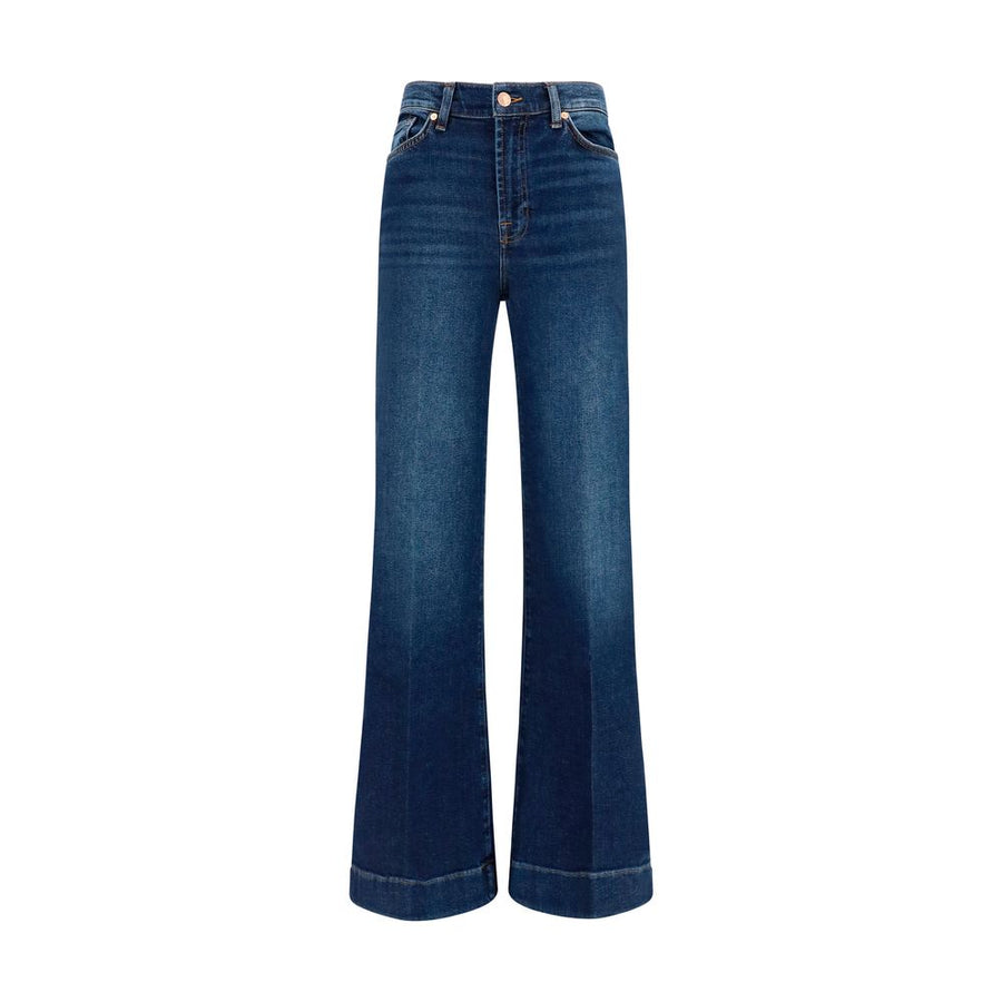 7FOR Blaue Baumwoll-Jeans mit ausgestelltem Bein
