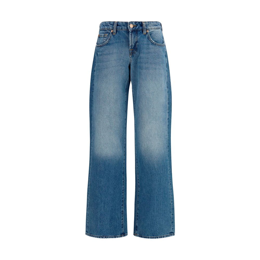 7FOR Blaue Jeans aus Baumwolle im geraden Schnitt
