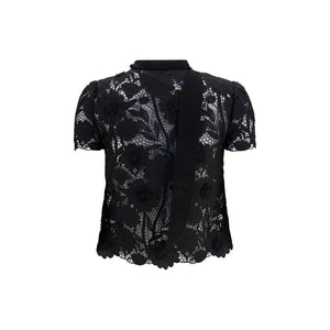 Self-Portrait Schwarze Bluse aus Polyester