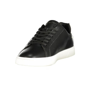 Black Polyurethane Womens Sneaker