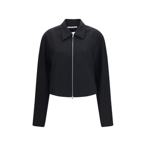 Our Legacy Schwarze Oves Aries Wolljacke in voller Länge