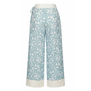 Malo Blaue Seidenhose für Damen