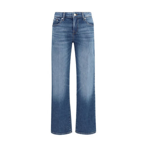 7FOR Blaue Jeans aus Baumwolle im geraden Schnitt