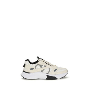 Valentino Garavani Weiße Stoff-Sneaker mit niedrigem Schaft