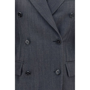 Balenciaga Grauer Woll-Oves Aries Blazer